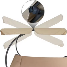 Naložite sliko v pregledovalnik galerije, Dvojni zunanji ležalnik s krošnjami in blazinami