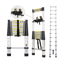 Naložite sliko v pregledovalnik galerije, Zložljive teleskopske aluminijaste lestve - 3,8 m