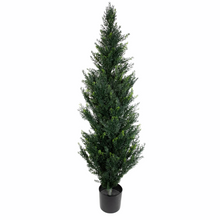 Naložite sliko v pregledovalnik galerije, Umetna cipresa 120 cm z zaščito pred UV žarki