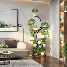 Naložite sliko v pregledovalnik galerije, Stojte z 8 policaji – Kovinsko notranje / Vanijsko stojalo