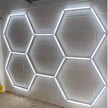 Naložite sliko v pregledovalnik galerije, Šestkotna LED osvetlitev za garaže in delavnice (122x244 cm)