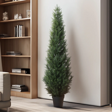 Naložite sliko v pregledovalnik galerije, Umetna cipresa 120 cm z zaščito pred UV žarki