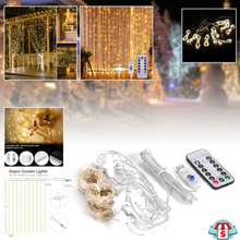 Naložite sliko v pregledovalnik galerije, Premium božična LED zavesa – 3 × 2 m