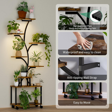 Naložite sliko v pregledovalnik galerije, Stojte z 8 policaji – Kovinsko notranje / Vanijsko stojalo