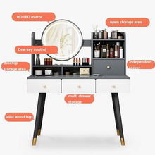 Naložite sliko v pregledovalnik galerije, Sodobna toaletna miza z LED ogledalom
