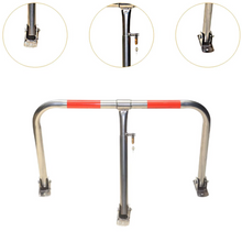 Naložite sliko v pregledovalnik galerije, Zložljiva jeklena parkirna zapora z varnostno ključavnico