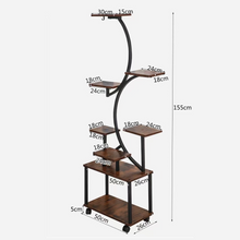 Naložite sliko v pregledovalnik galerije, Stojte z 8 policaji – Kovinsko notranje / Vanijsko stojalo