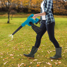 Naložite sliko v pregledovalnik galerije, Akumulatorski pihalnik listja/sesalnik z dvema baterijama