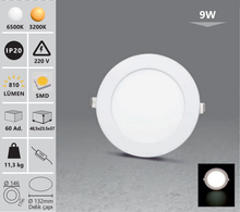 Naložite sliko v pregledovalnik galerije, Vgrajena tanka LED plošča - okrogla / komplet 2 kosov