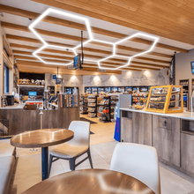 Naložite sliko v pregledovalnik galerije, Hexagon LED razsvetljava – komplet 10 elementov
