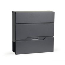 Naložite sliko v pregledovalnik galerije, Poštna škatla – antracit s časopisno režo
