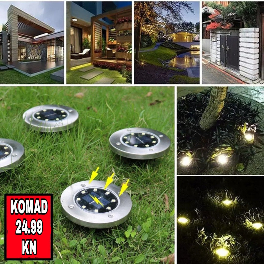 Solarni LED vrtni diski - 4 kosi